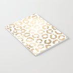 Elegant Gold White Leopard Cheetah Animal Print Notebook Gallery Image 3