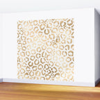 Elegant Gold White Leopard Cheetah Animal Print Wall Mural Gallery Image 2
