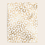 Elegant Gold White Leopard Cheetah Animal Print Poster Gallery Image 4