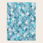 Cute Mermaid Scales, Teal and Aqua Poster Gallery Image 4