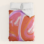 Deja Vu: Vibrant Digital Painting in Retro Colors by Alyssa Hamilton Art Duvet Cover Gallery Image 6