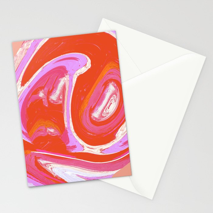 Deja Vu: Vibrant Digital Painting in Retro Colors by Alyssa Hamilton Art Stationery Card Gallery Image 2