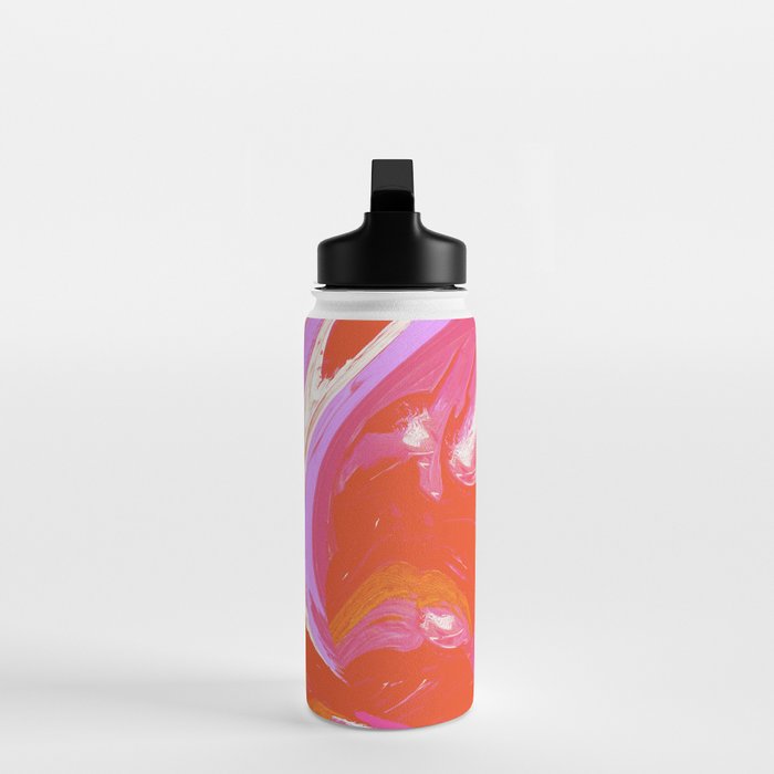 Deja Vu: Vibrant Digital Painting in Retro Colors by Alyssa Hamilton Art Water Bottle Gallery Image 3