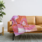 Deja Vu: Vibrant Digital Painting in Retro Colors by Alyssa Hamilton Art Throw Blanket Gallery Image 1