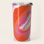 Deja Vu: Vibrant Digital Painting in Retro Colors by Alyssa Hamilton Art Travel Mug Gallery Image 2
