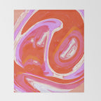 Deja Vu: Vibrant Digital Painting in Retro Colors by Alyssa Hamilton Art Throw Blanket Gallery Image 2