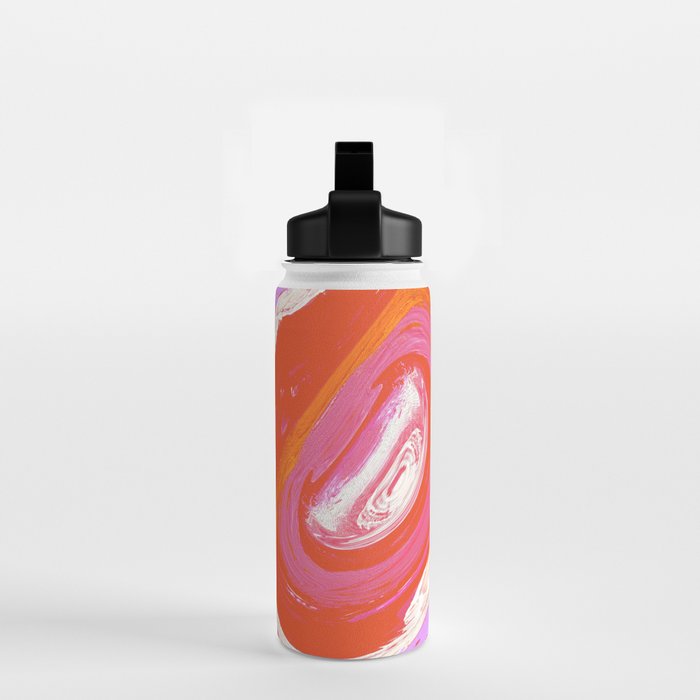 Deja Vu: Vibrant Digital Painting in Retro Colors by Alyssa Hamilton Art Water Bottle Gallery Image 2