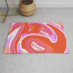 Deja Vu: Vibrant Digital Painting in Retro Colors by Alyssa Hamilton Art Rug Gallery Image 1