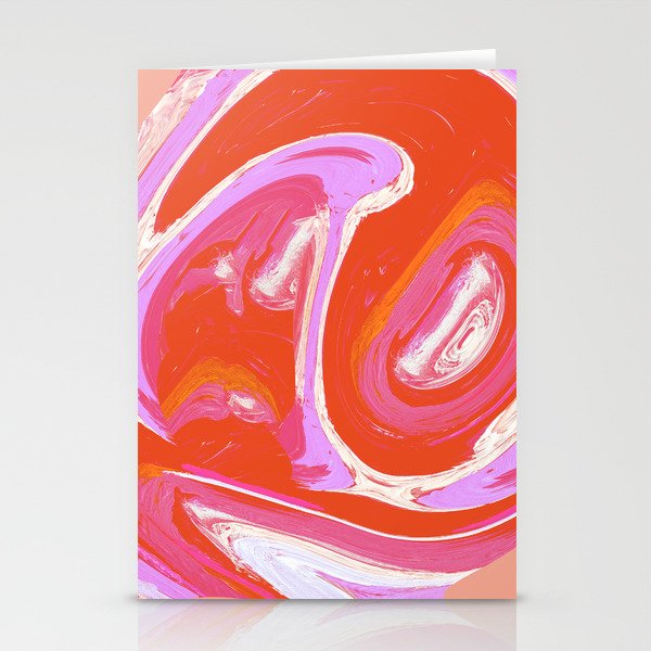 Deja Vu: Vibrant Digital Painting in Retro Colors by Alyssa Hamilton Art Stationery Card Gallery Image 2