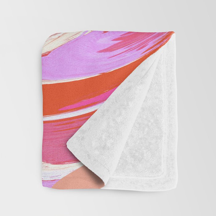 Deja Vu: Vibrant Digital Painting in Retro Colors by Alyssa Hamilton Art Throw Blanket Gallery Image 3