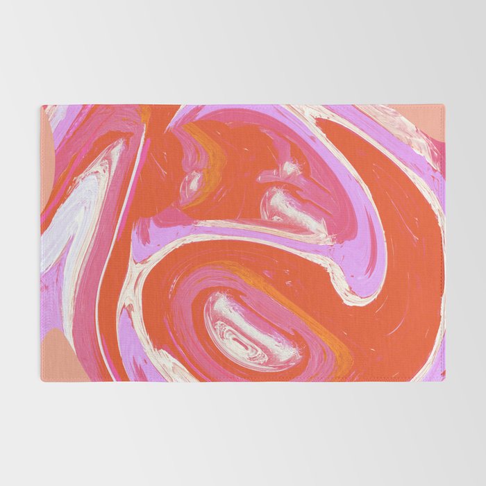 Deja Vu: Vibrant Digital Painting in Retro Colors by Alyssa Hamilton Art Rug Gallery Image 2