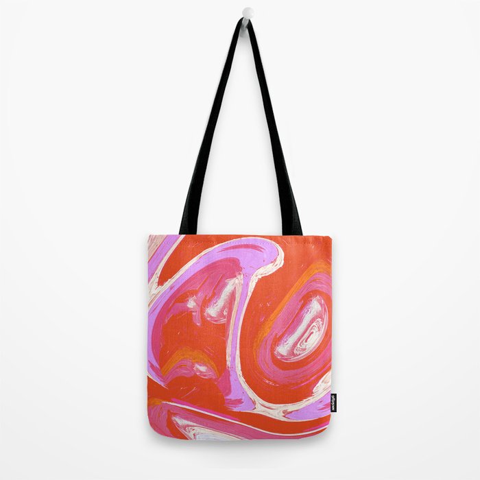 Deja Vu: Vibrant Digital Painting in Retro Colors by Alyssa Hamilton Art Tote Bag Gallery Image 2