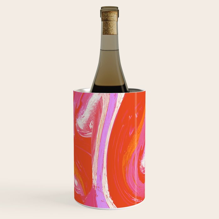 Deja Vu: Vibrant Digital Painting in Retro Colors by Alyssa Hamilton Art Wine Chiller Gallery Image 1