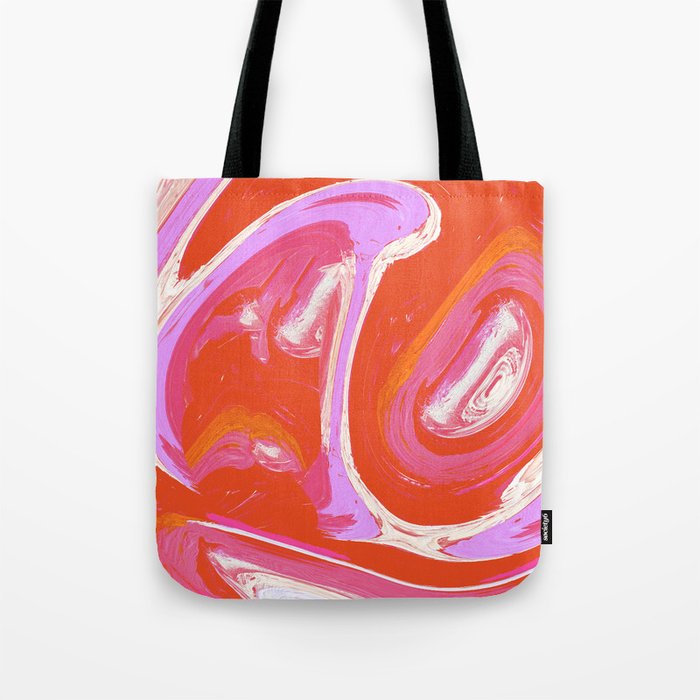 Deja Vu: Vibrant Digital Painting in Retro Colors by Alyssa Hamilton Art Tote Bag Gallery Image 1