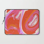 Deja Vu: Vibrant Digital Painting in Retro Colors by Alyssa Hamilton Art Laptop Sleeve Gallery Image 1