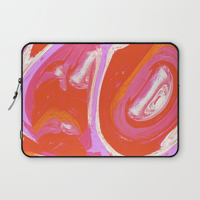 Deja Vu: Vibrant Digital Painting in Retro Colors by Alyssa Hamilton Art Laptop Sleeve Gallery Image 1