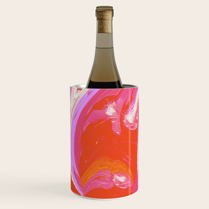 Deja Vu: Vibrant Digital Painting in Retro Colors by Alyssa Hamilton Art Wine Chiller Gallery Image 2