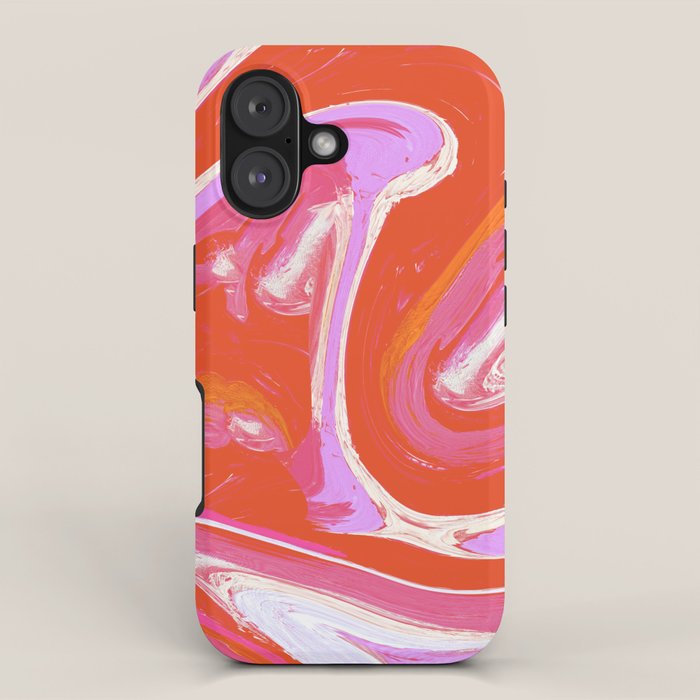 Deja Vu: Vibrant Digital Painting in Retro Colors by Alyssa Hamilton Art iPhone Case Gallery Image 1