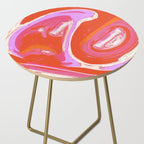 Deja Vu: Vibrant Digital Painting in Retro Colors by Alyssa Hamilton Art Side Table Gallery Image 2