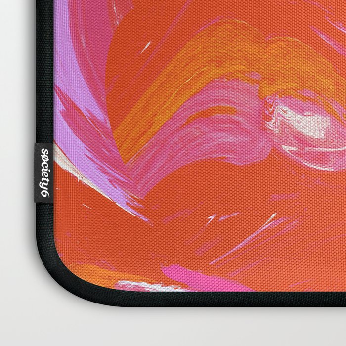 Deja Vu: Vibrant Digital Painting in Retro Colors by Alyssa Hamilton Art Laptop Sleeve Gallery Image 3