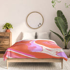 Deja Vu: Vibrant Digital Painting in Retro Colors by Alyssa Hamilton Art Comforter Gallery Image 3