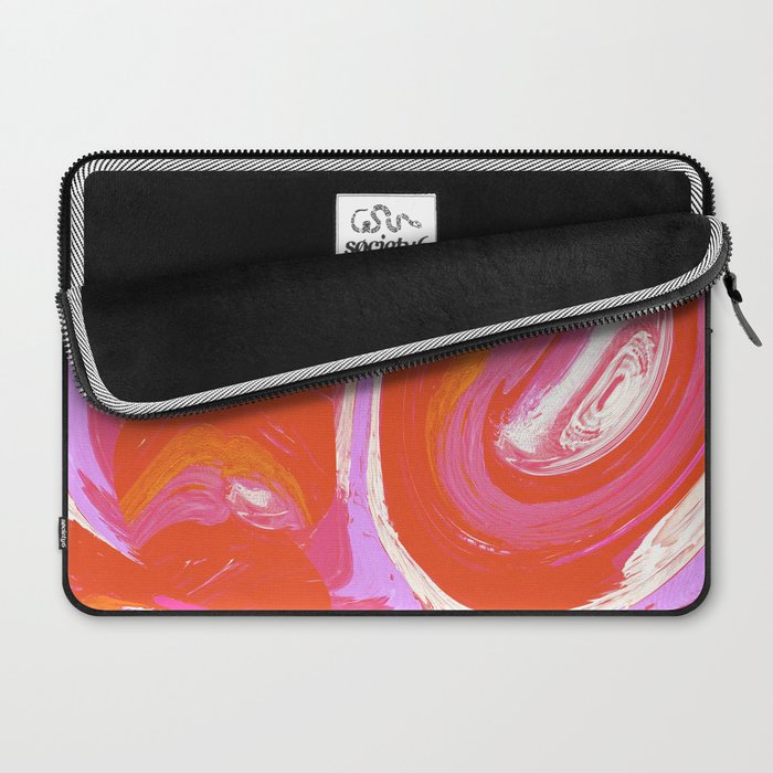 Deja Vu: Vibrant Digital Painting in Retro Colors by Alyssa Hamilton Art Laptop Sleeve Gallery Image 2