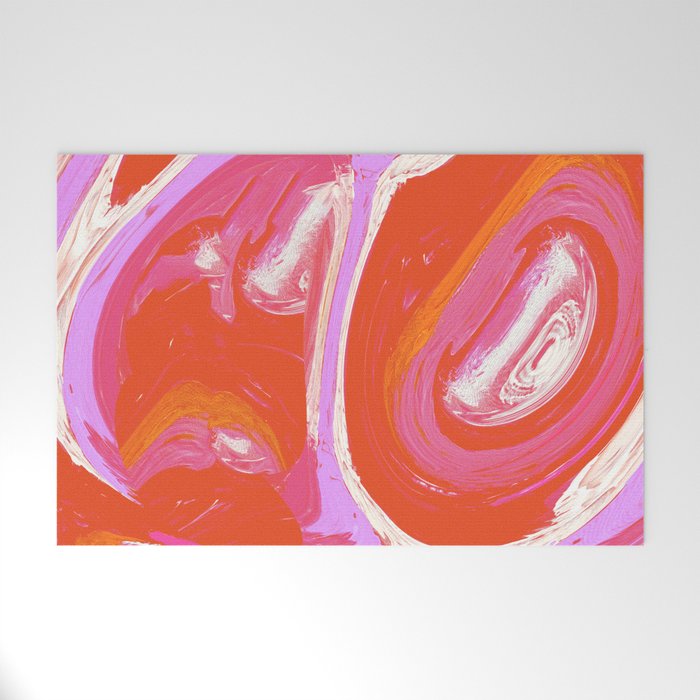 Deja Vu: Vibrant Digital Painting in Retro Colors by Alyssa Hamilton Art Welcome Mat Gallery Image 1