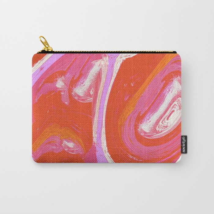 Deja Vu: Vibrant Digital Painting in Retro Colors by Alyssa Hamilton Art Carry All Pouch Gallery Image 1