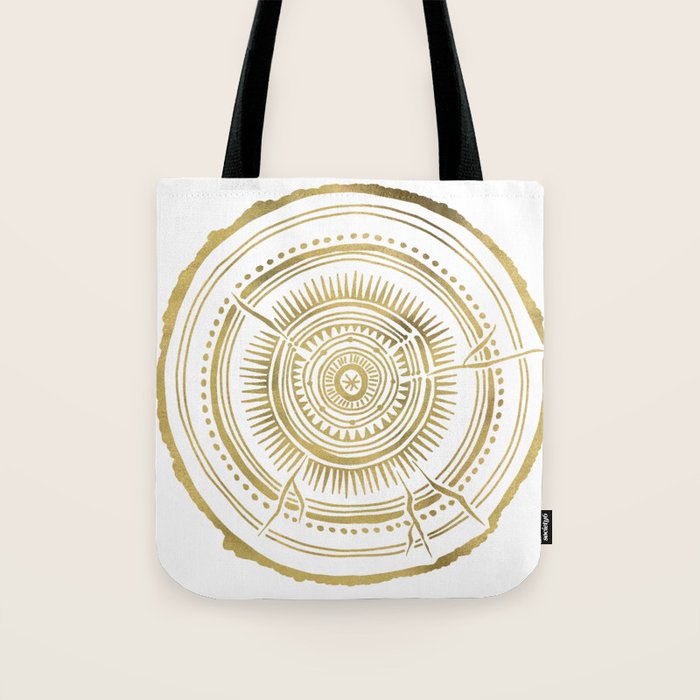 Quaking Aspen - Gold Tree Rings Tote Bag Gallery Image 1