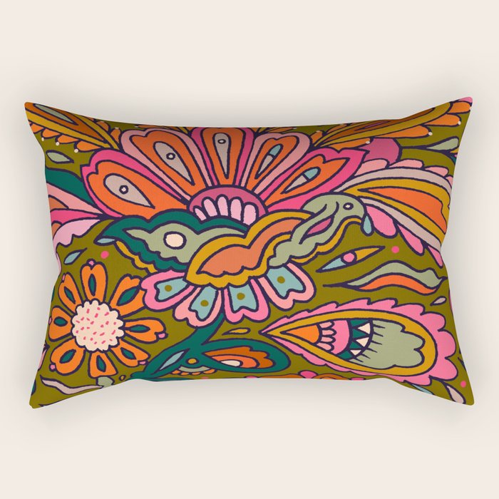 Modern Paisley Rectangular Pillow Gallery Image 1