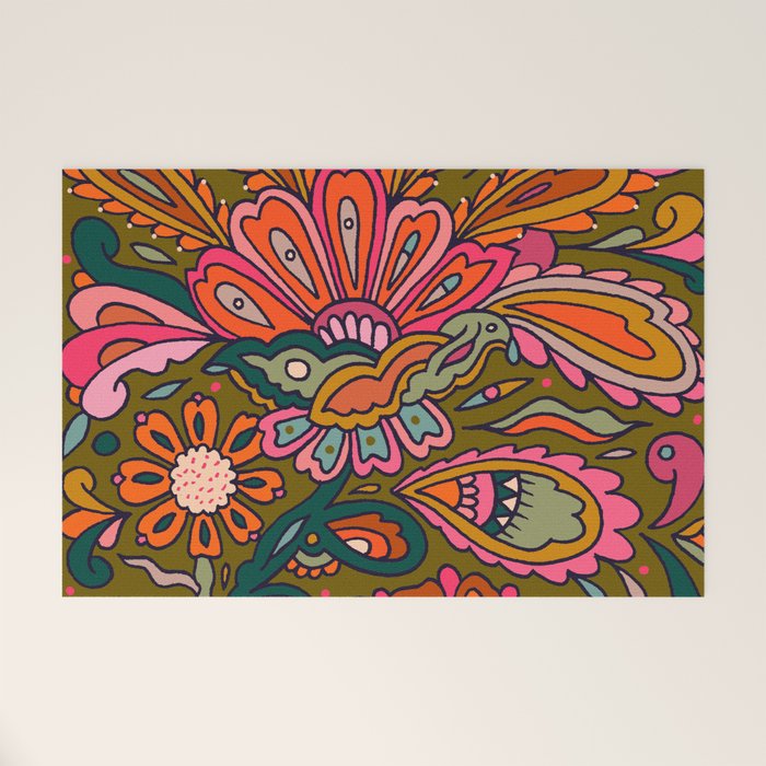 Modern Paisley Welcome Mat Gallery Image 1