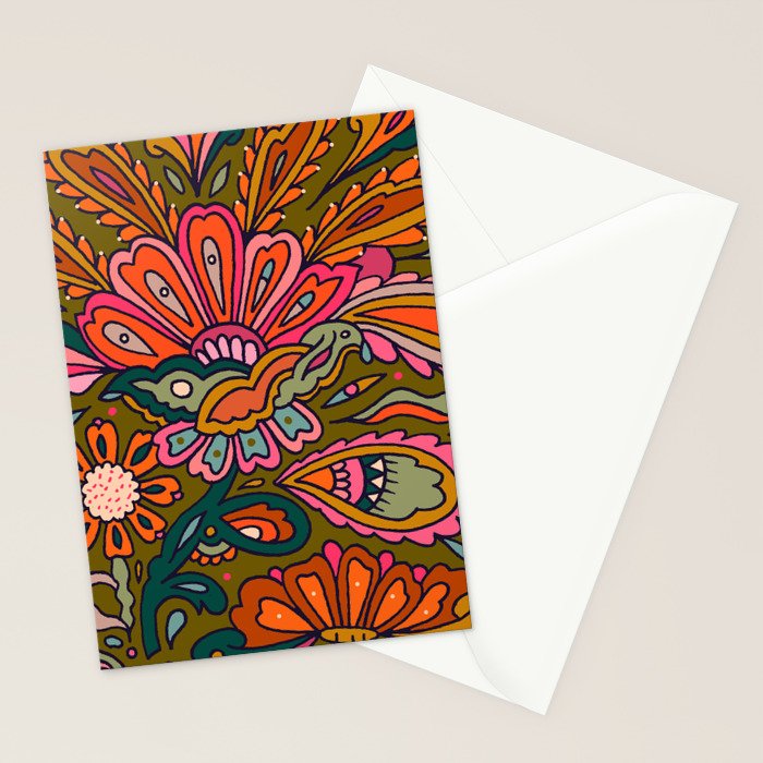 Modern Paisley Stationery Card Gallery Image 2