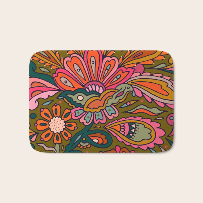 Modern Paisley Bath Mat Gallery Image 1