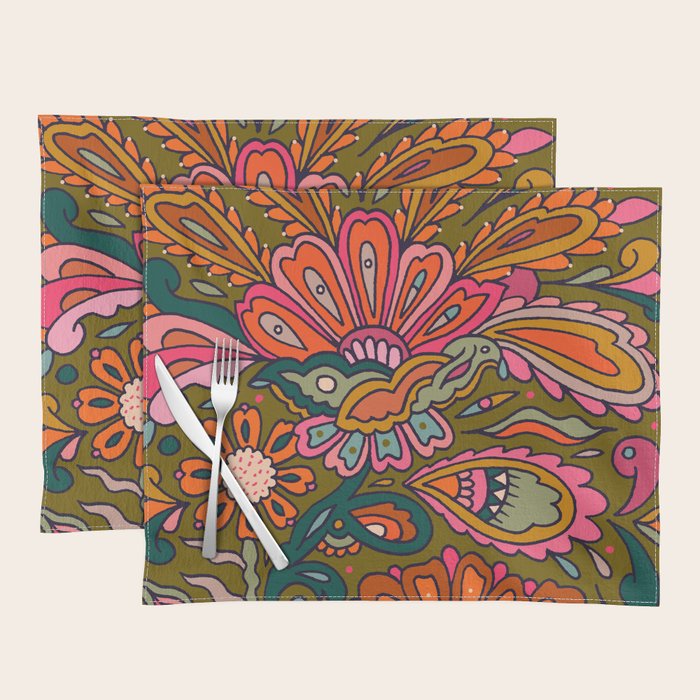 Modern Paisley Placemat Gallery Image 1