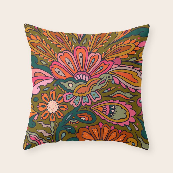 Modern Paisley Throw Pillow Gallery Image 6