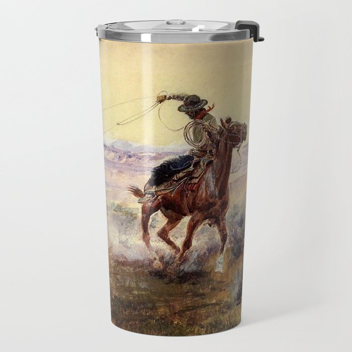 âOn the Pondâ by Charles M Russell Travel Mug Gallery Image 2