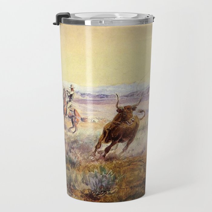 âOn the Pondâ by Charles M Russell Travel Mug Gallery Image 3