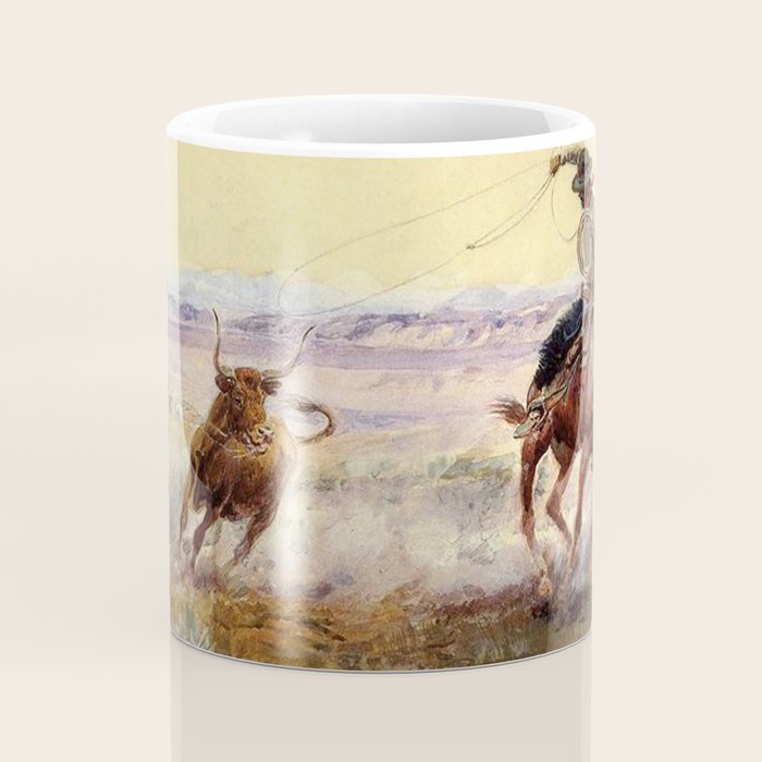 âOn the Pondâ by Charles M Russell Coffee Mug Gallery Image 4