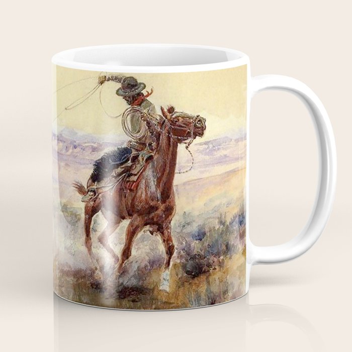 âOn the Pondâ by Charles M Russell Coffee Mug Gallery Image 1