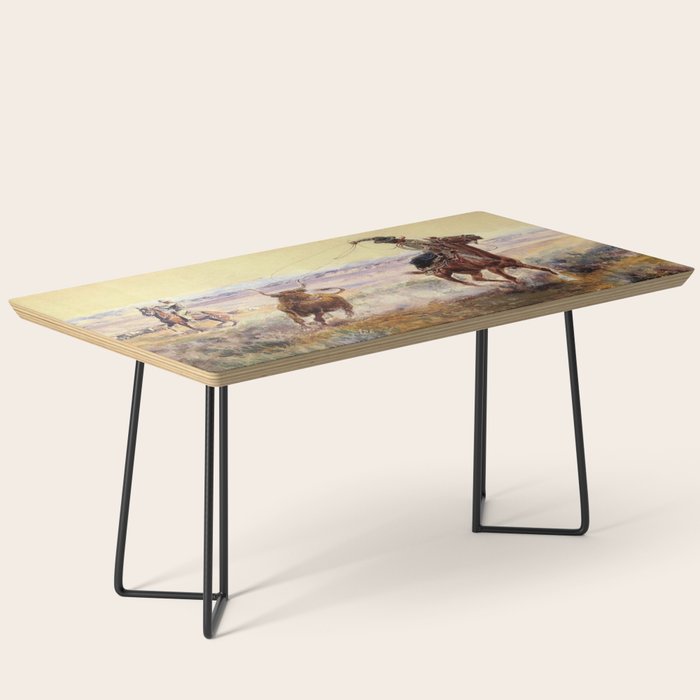 âOn the Pondâ by Charles M Russell Coffee Table Gallery Image 1