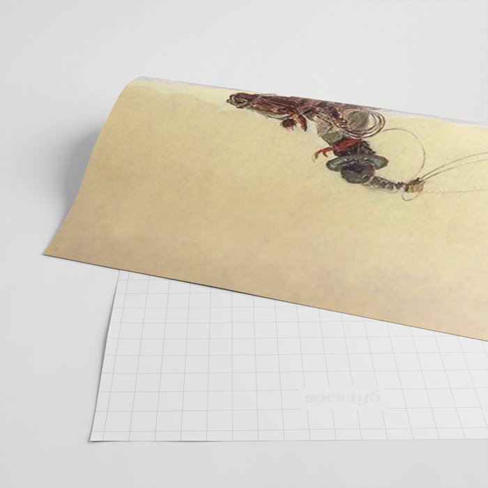 âOn the Pondâ by Charles M Russell Wrapping Paper Gallery Image 2