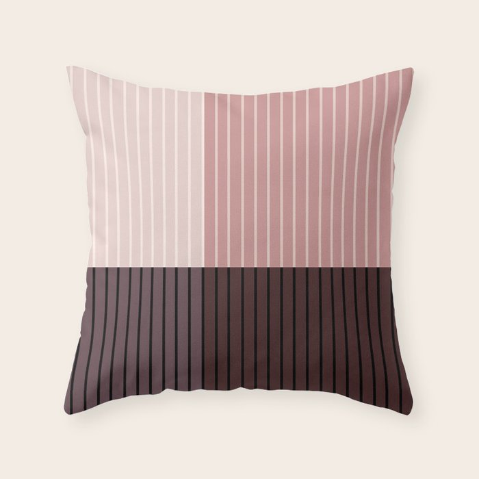 Color Block Line Abstract XI Throw Pillow Gallery Image 1
