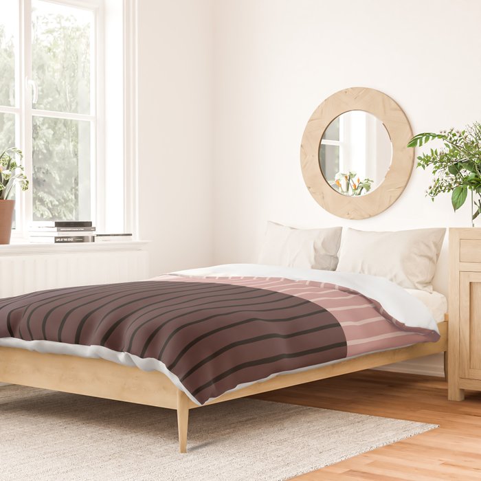 Color Block Line Abstract XI Duvet Cover Gallery Image 2