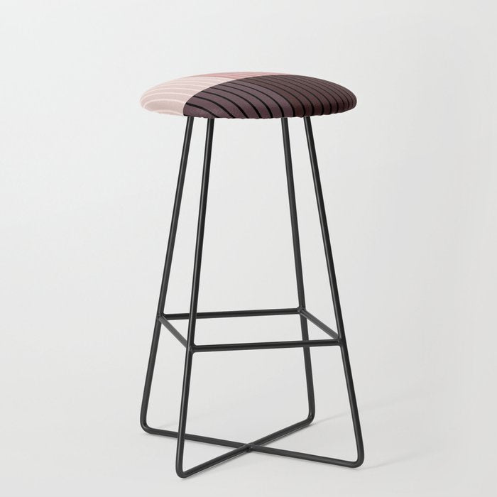 Color Block Line Abstract XI Stool Gallery Image 1