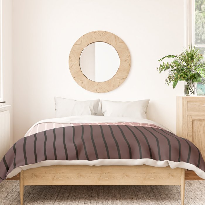 Color Block Line Abstract XI Duvet Cover Gallery Image 3