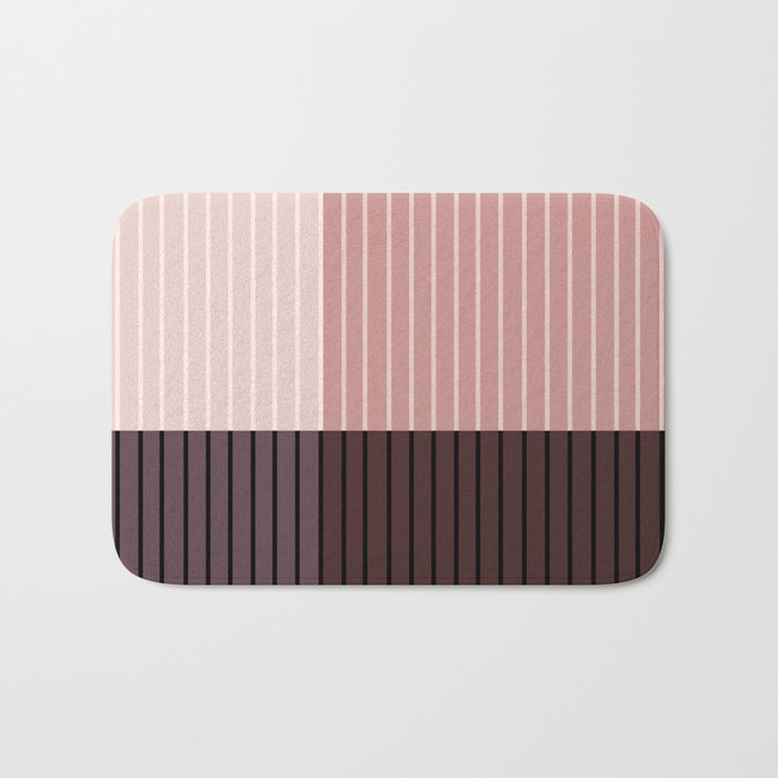 Color Block Line Abstract XI Bath Mat Gallery Image 1