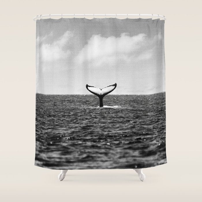 Whale Tail Shower Curtain Gallery Image 1