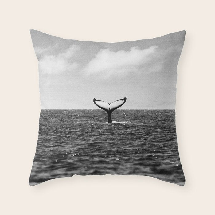 Whale Tail Throw Pillow Gallery Image 6