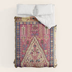 Cute Pink Antique Turkish Niche Kilim Print Duvet Cover Gallery Image 6