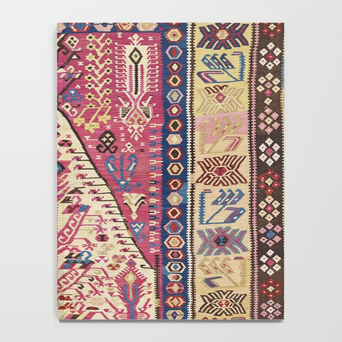 Cute Pink Antique Turkish Niche Kilim Print Notebook Gallery Image 4